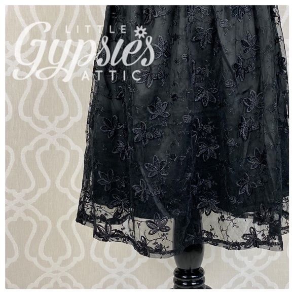 Luna Black Lace Fairy Dress - Picture 8 of 12